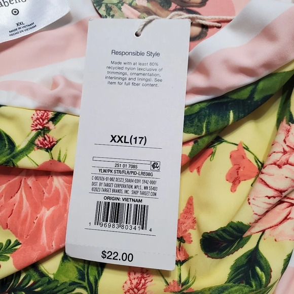 NWT Agua Bendita Women's Reversible High Rise Cheeky Bikini Bottoms XXL 17 - Picture 6 of 8